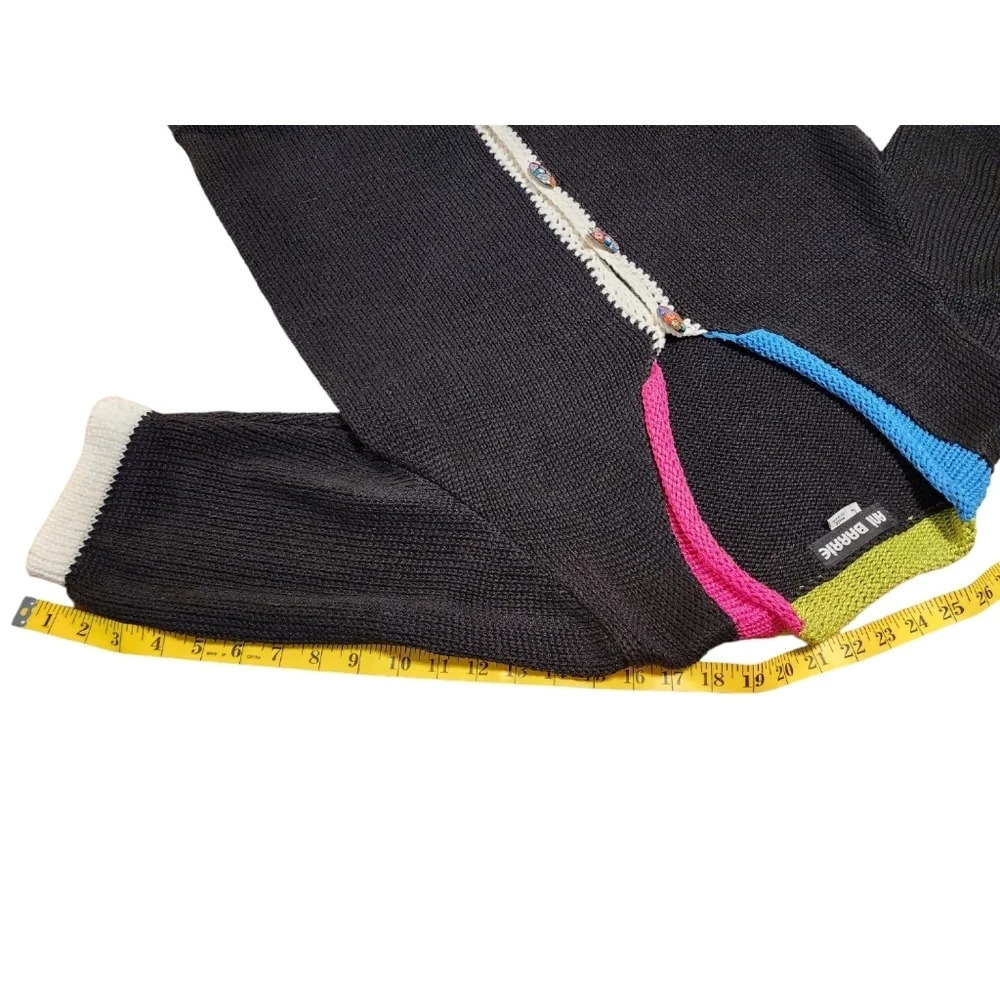 Vintage Ani Barrie Size Large Buttom Up Cardigan Sweater Black - Picture 8 of 12